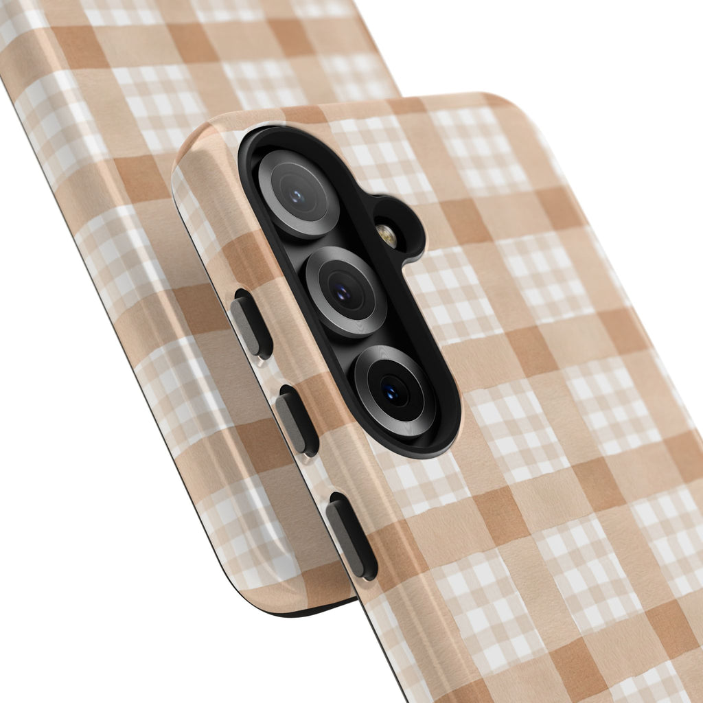 Beige Plaid | Tough Phone Case (IOS & Android)