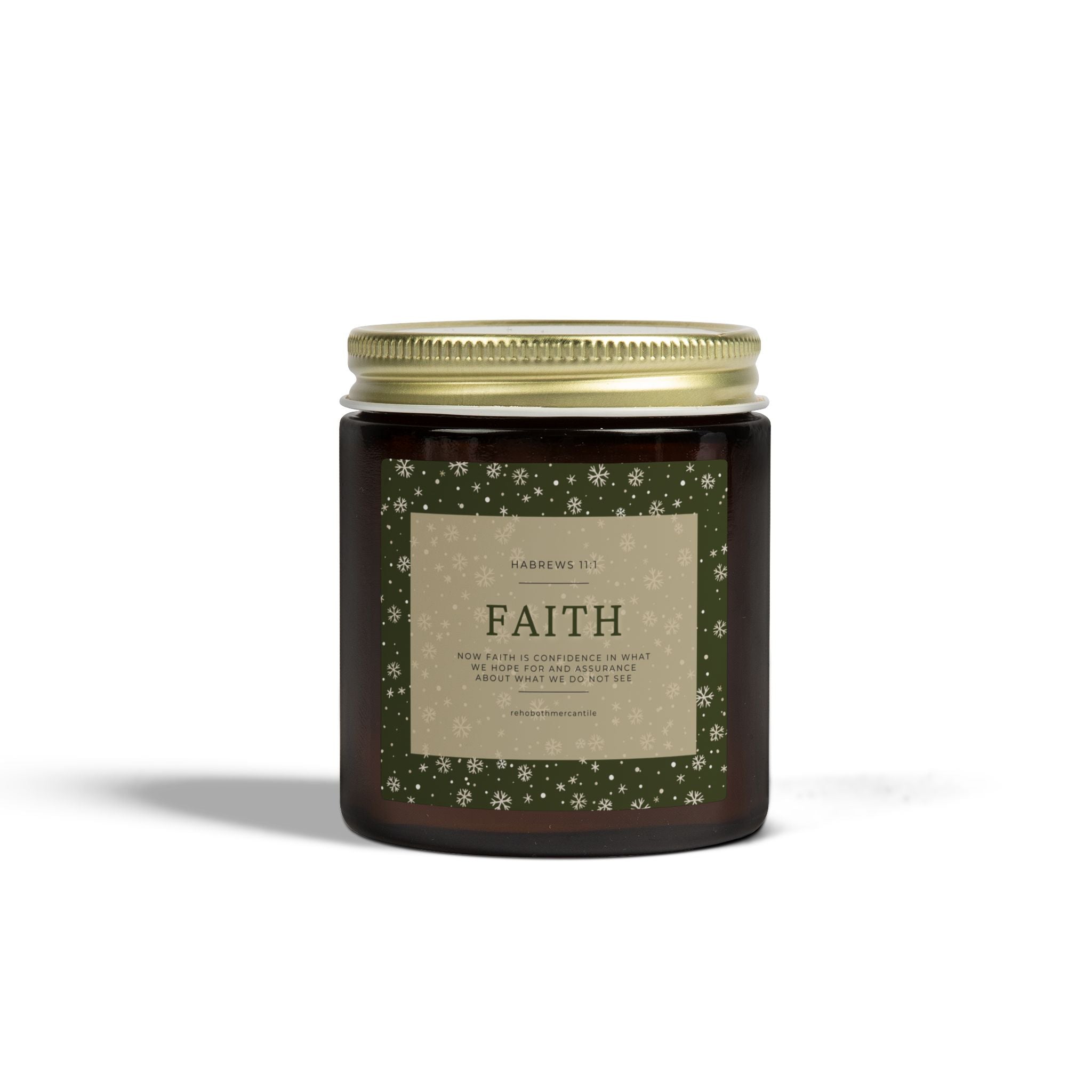 Faith Candle — Hebrews 11:1 — Coconut Apricot Wax (4oz & 9oz)