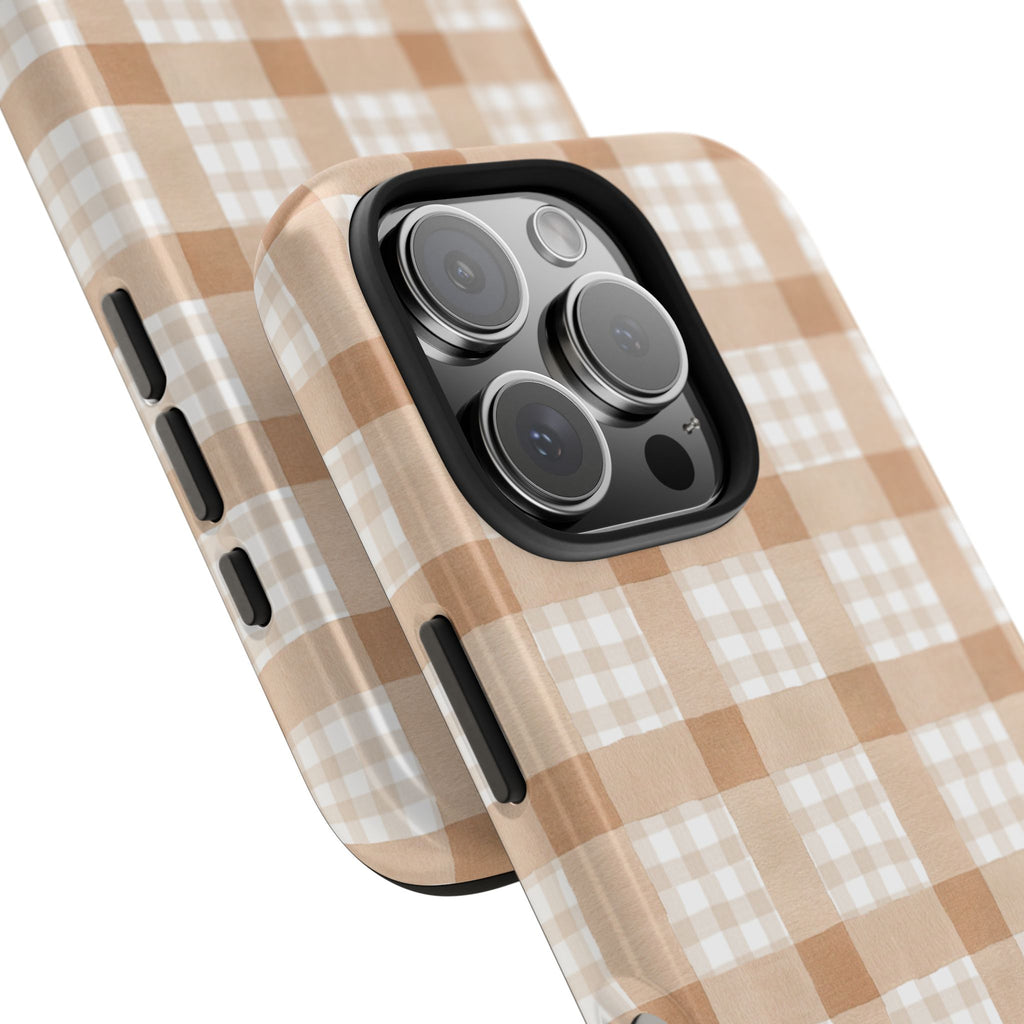 Beige Plaid | Tough Phone Case (IOS & Android)