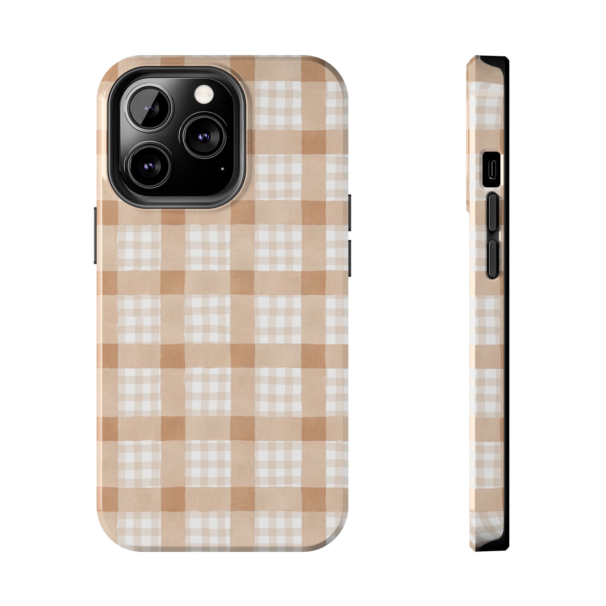Beige Plaid | Tough Phone Case (IOS & Android)