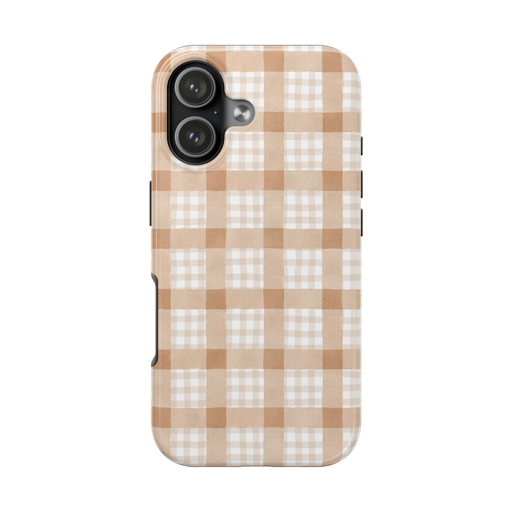 Beige Plaid | Tough Phone Case (IOS & Android)