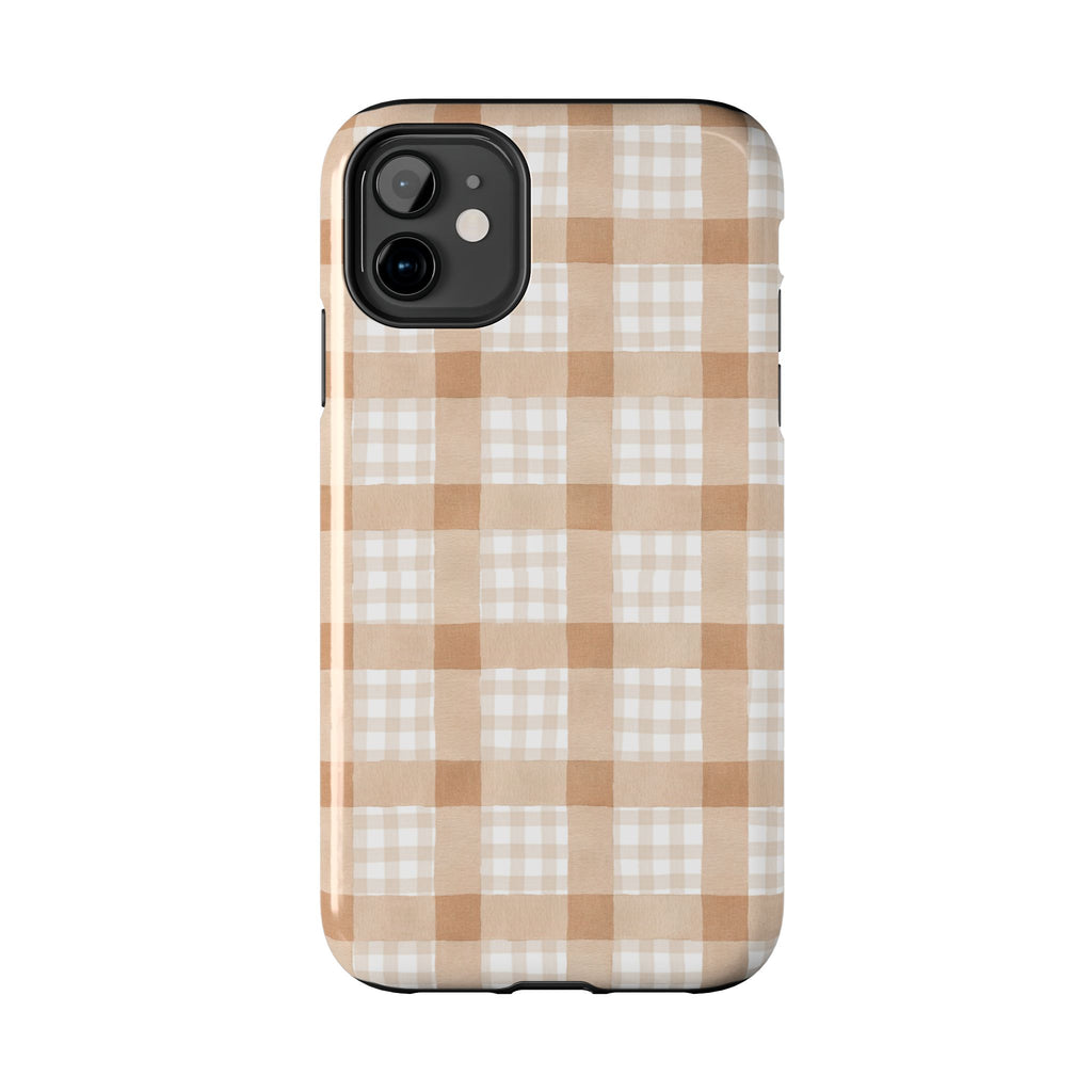 Beige Plaid | Tough Phone Case (IOS & Android)