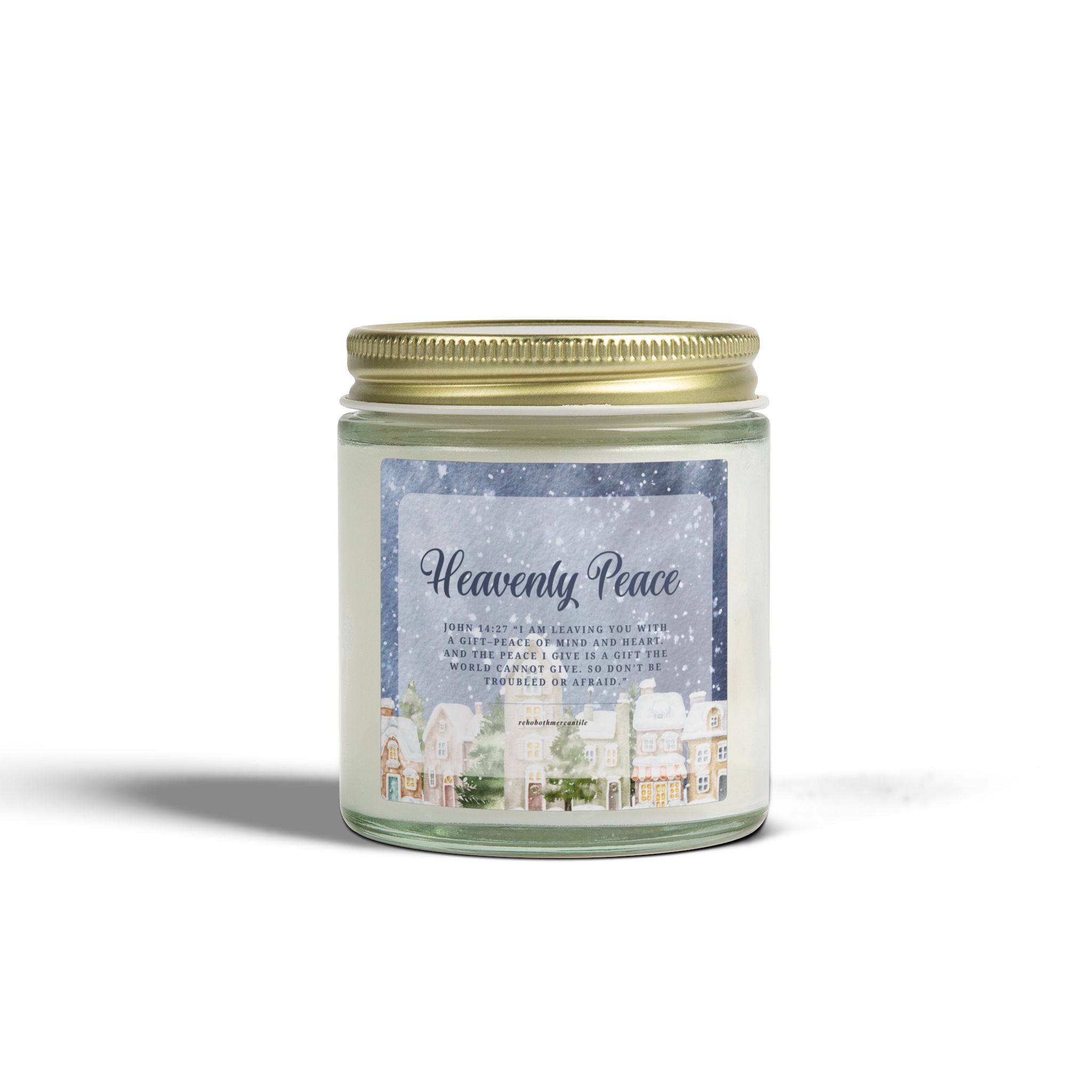 Heavenly Peace Candle — John 14:27 — Coconut Apricot Wax (4oz & 9oz)