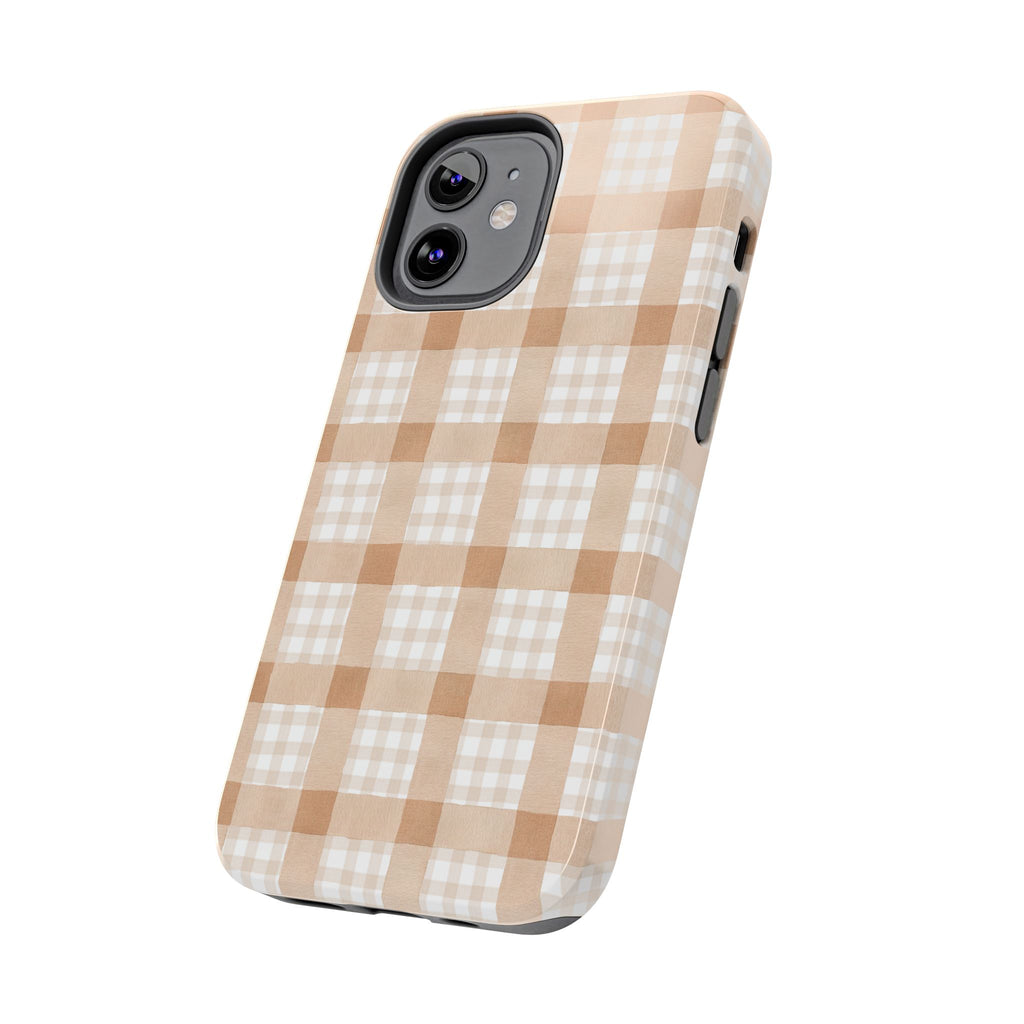 Beige Plaid | Tough Phone Case (IOS & Android)