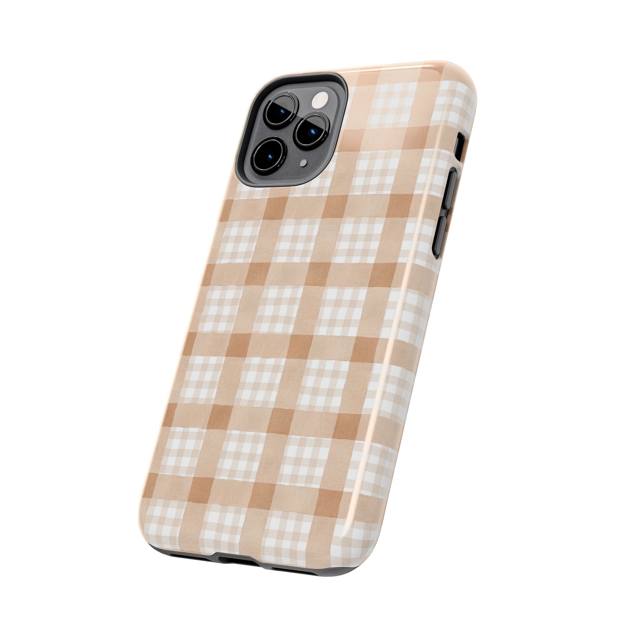 Beige Plaid | Tough Phone Case (IOS & Android)