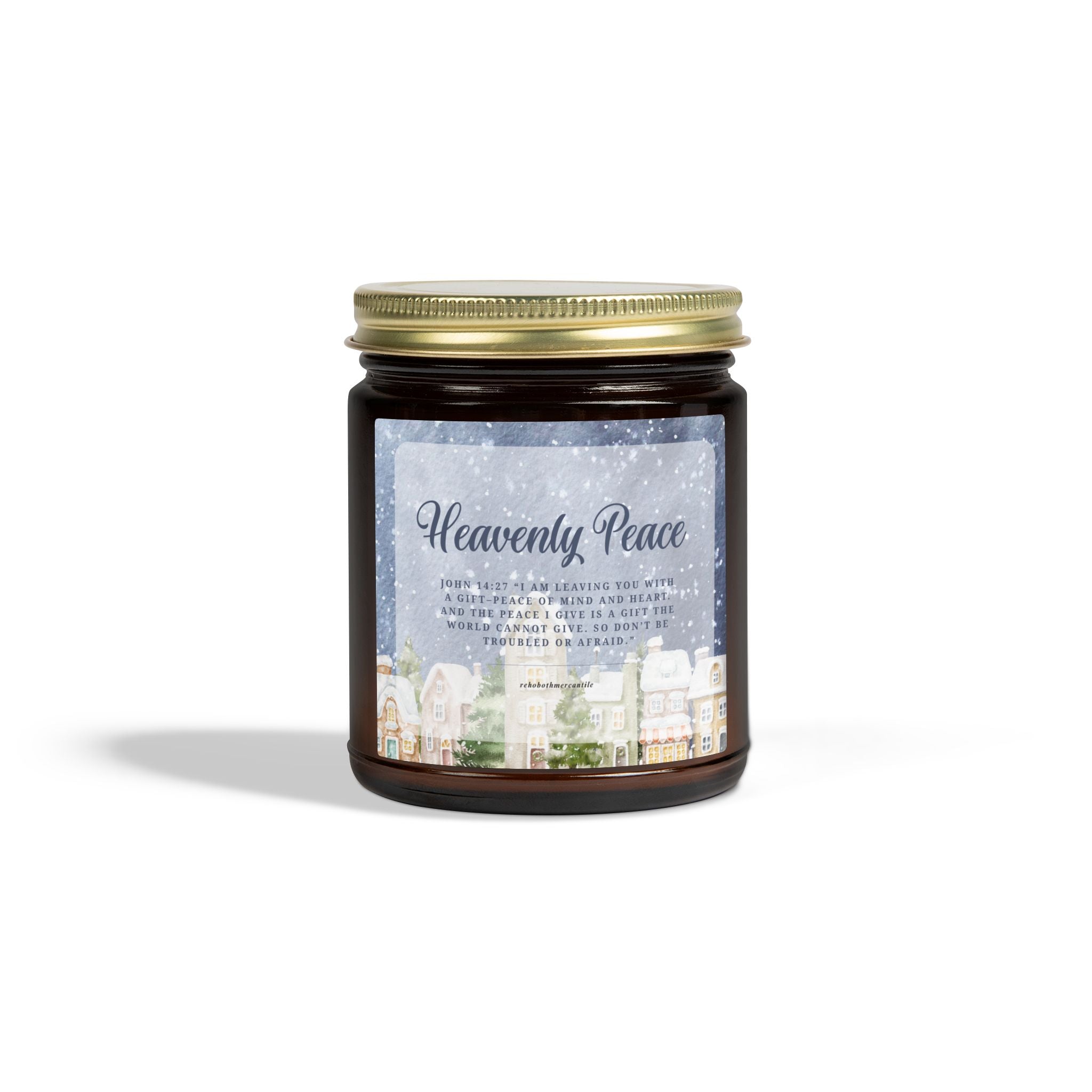 Heavenly Peace Candle — John 14:27 — Coconut Apricot Wax (4oz & 9oz)