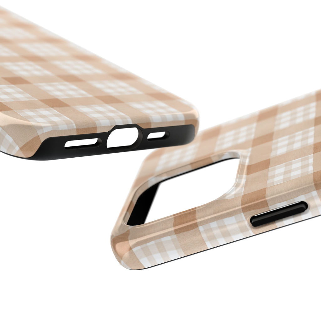 Beige Plaid | Tough Phone Case (IOS & Android)