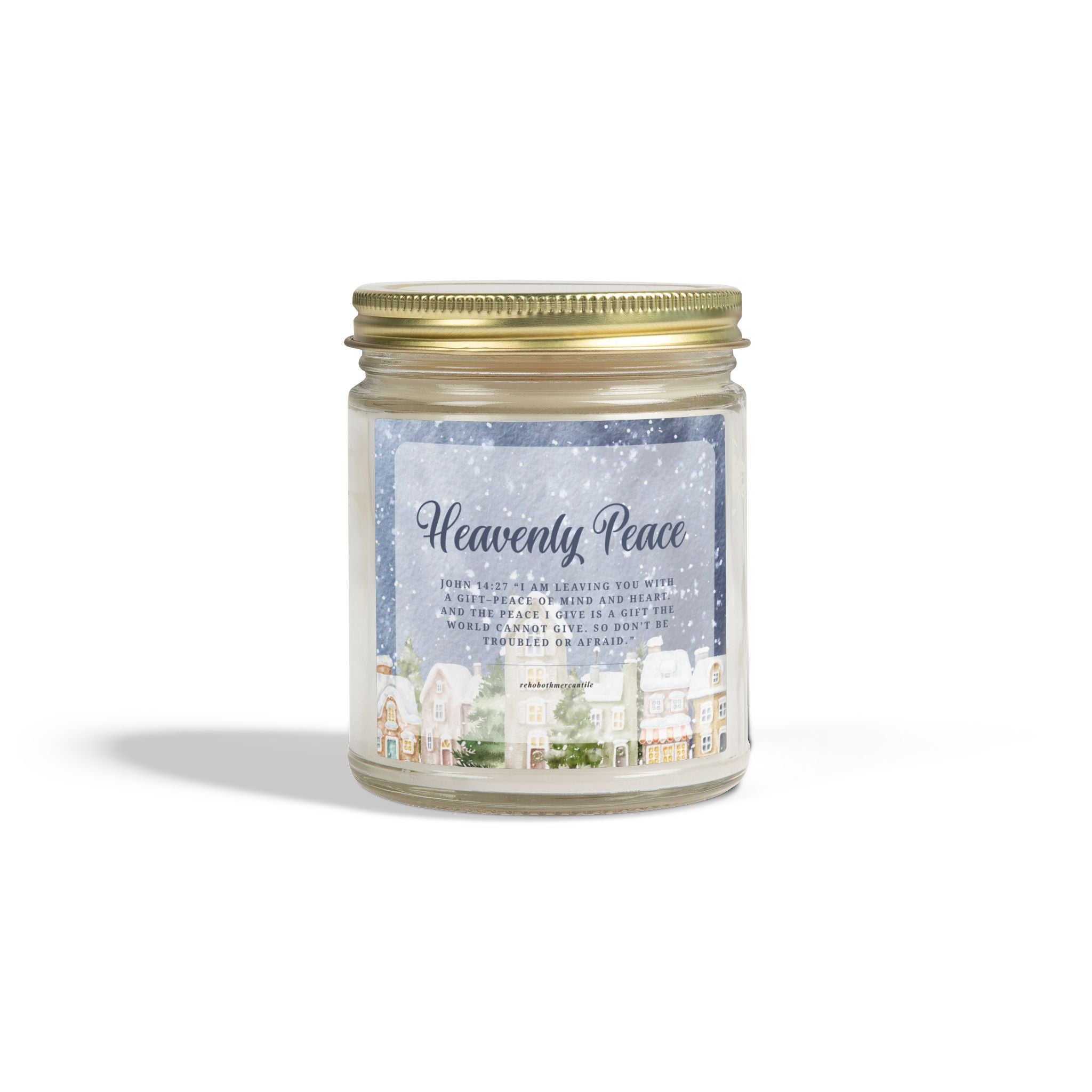 Heavenly Peace Candle — John 14:27 — Coconut Apricot Wax (4oz & 9oz)