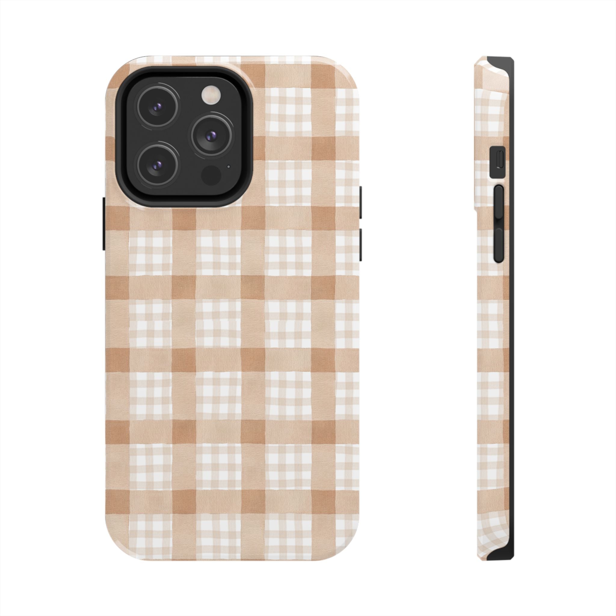 Beige Plaid | Tough Phone Case (IOS & Android)