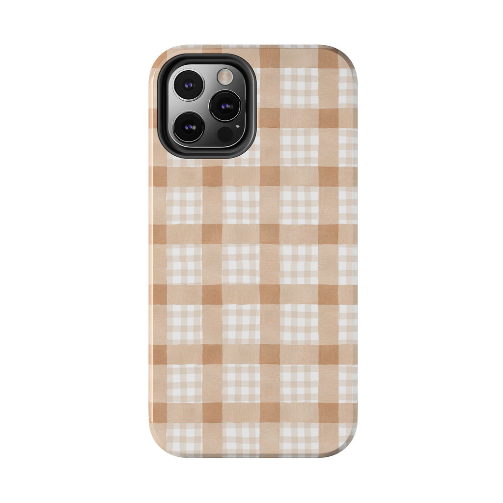 Beige Plaid | Tough Phone Case (IOS & Android)