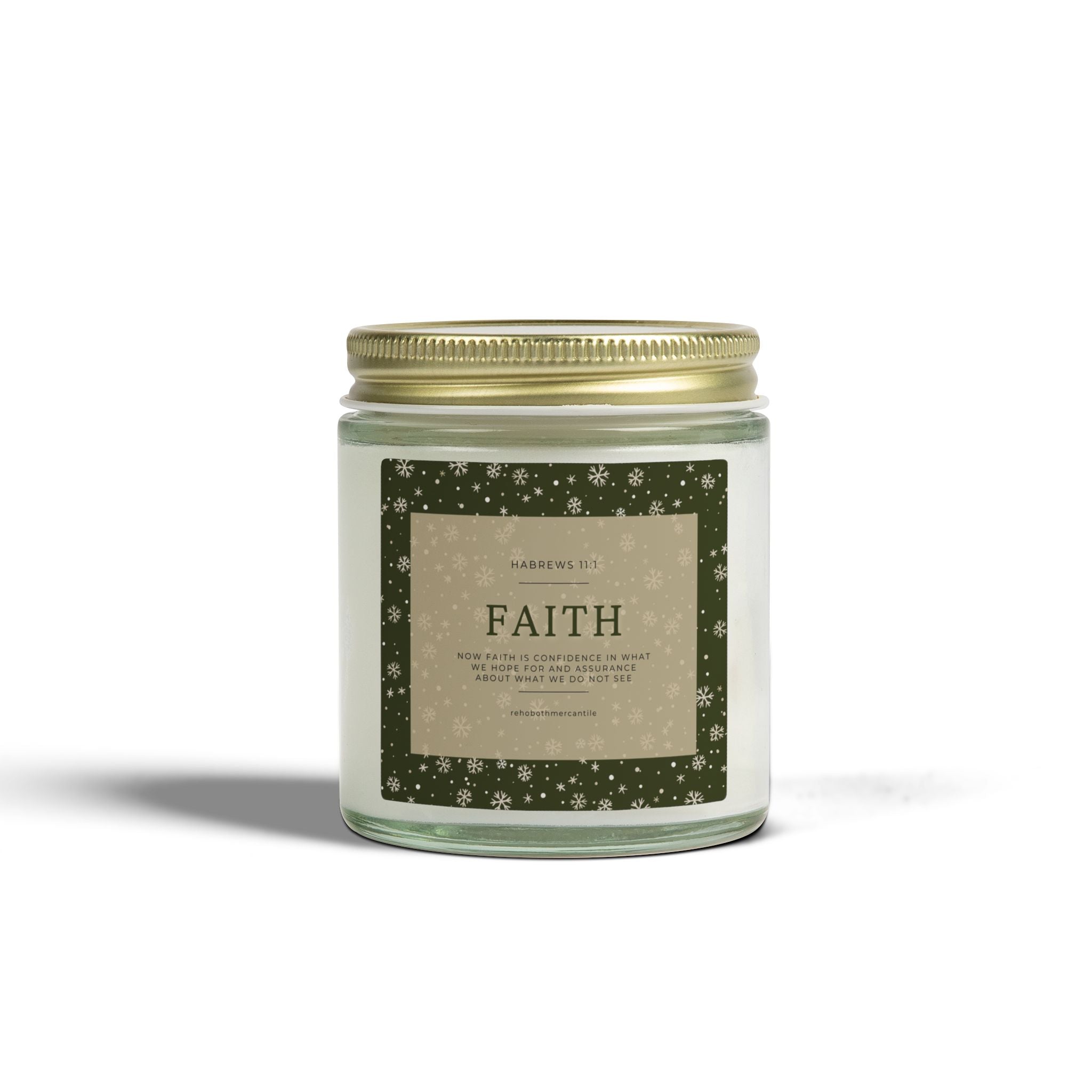 Faith Candle — Hebrews 11:1 — Coconut Apricot Wax (4oz & 9oz)