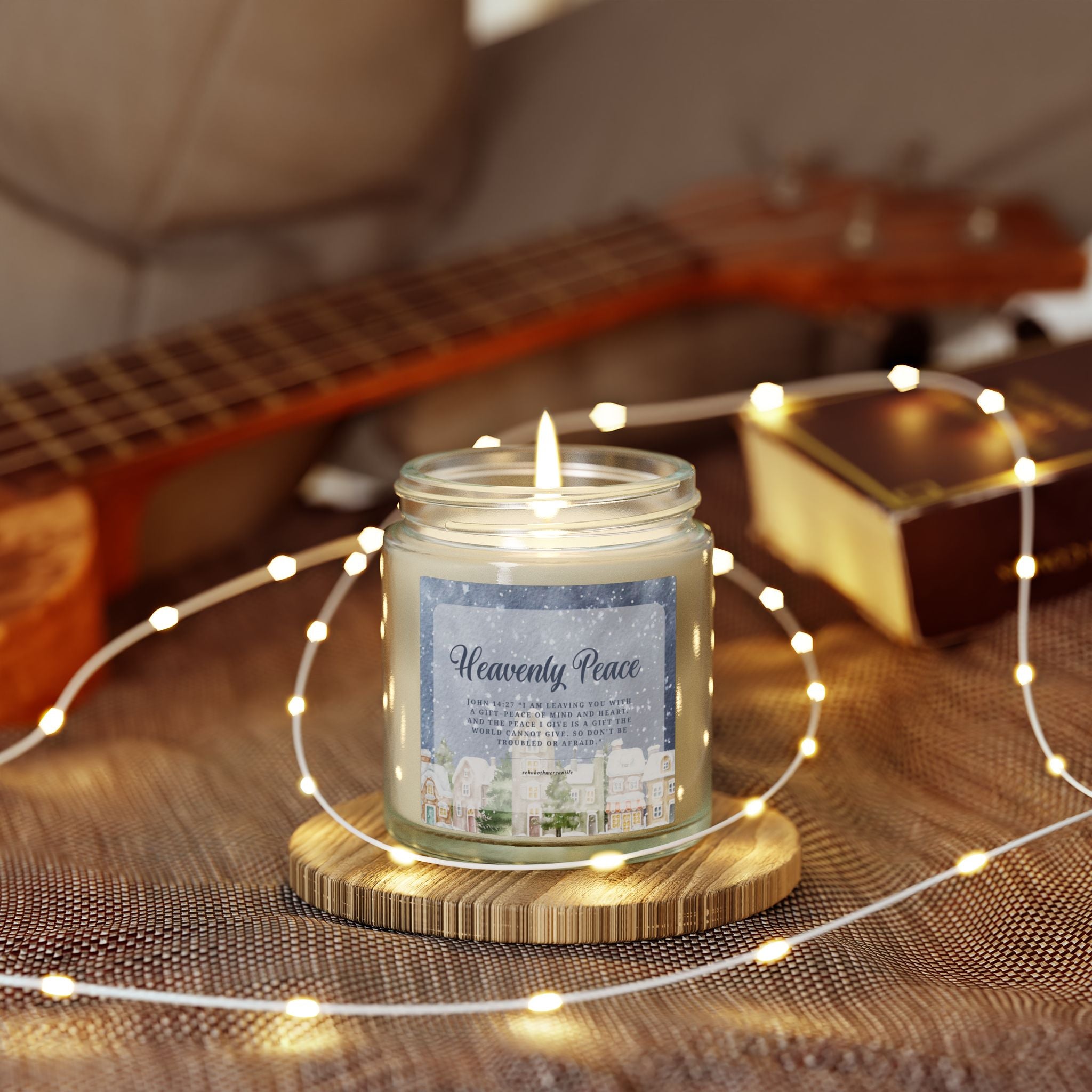 Heavenly Peace Candle — John 14:27 — Coconut Apricot Wax (4oz & 9oz)