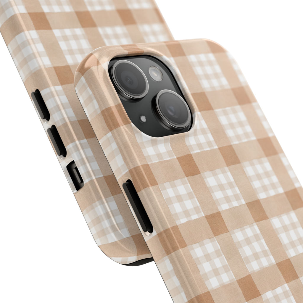 Beige Plaid | Tough Phone Case (IOS & Android)