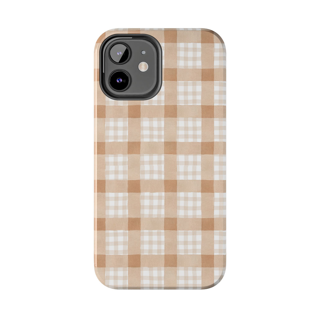 Beige Plaid | Tough Phone Case (IOS & Android)