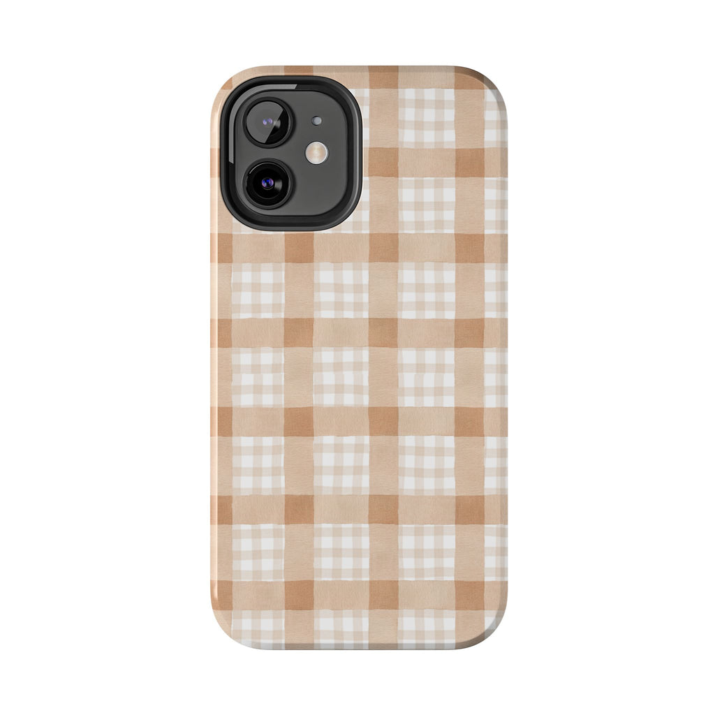 Beige Plaid | Tough Phone Case (IOS & Android)