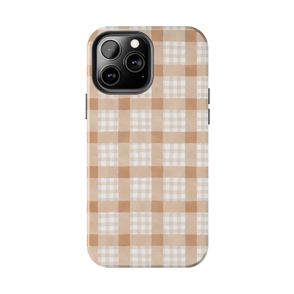 Beige Plaid | Tough Phone Case (IOS & Android)