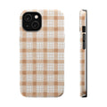 Beige Plaid | Magnetic Impact-Resistant Case (IOS)