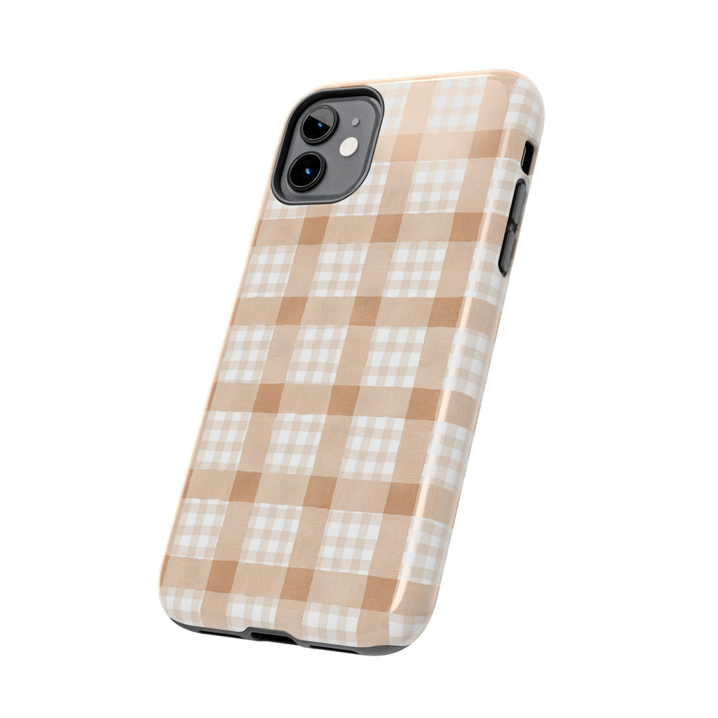 Beige Plaid | Tough Phone Case (IOS & Android)