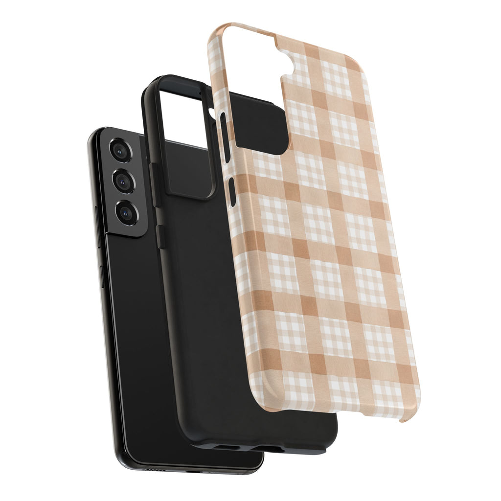 Beige Plaid | Tough Phone Case (IOS & Android)