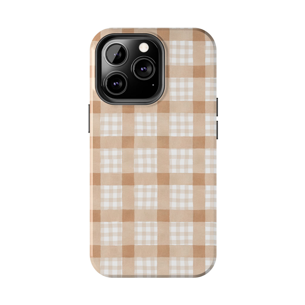Beige Plaid | Tough Phone Case (IOS & Android)