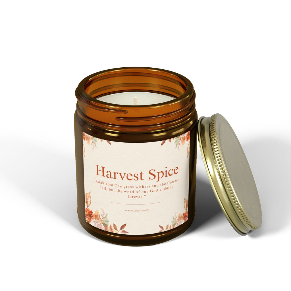 Harvest Spice Scented Candle - Isaiah 40:8 - Coconut Apricot Wax (4oz & 9oz)
