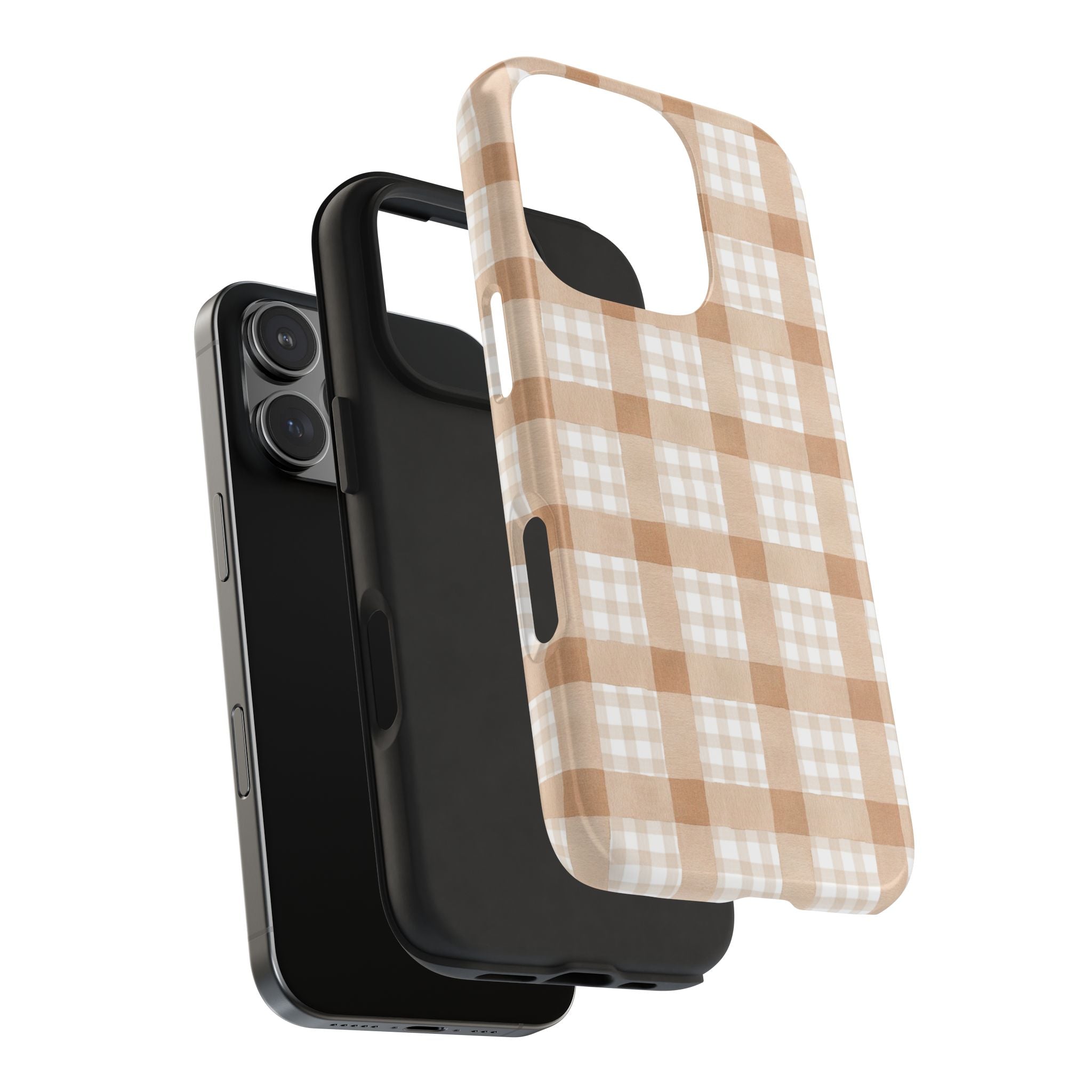 Beige Plaid | Tough Phone Case (IOS & Android)