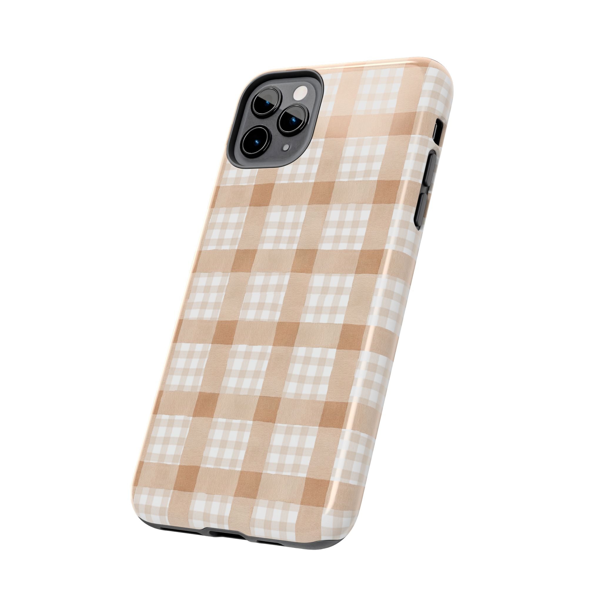 Beige Plaid | Tough Phone Case (IOS & Android)