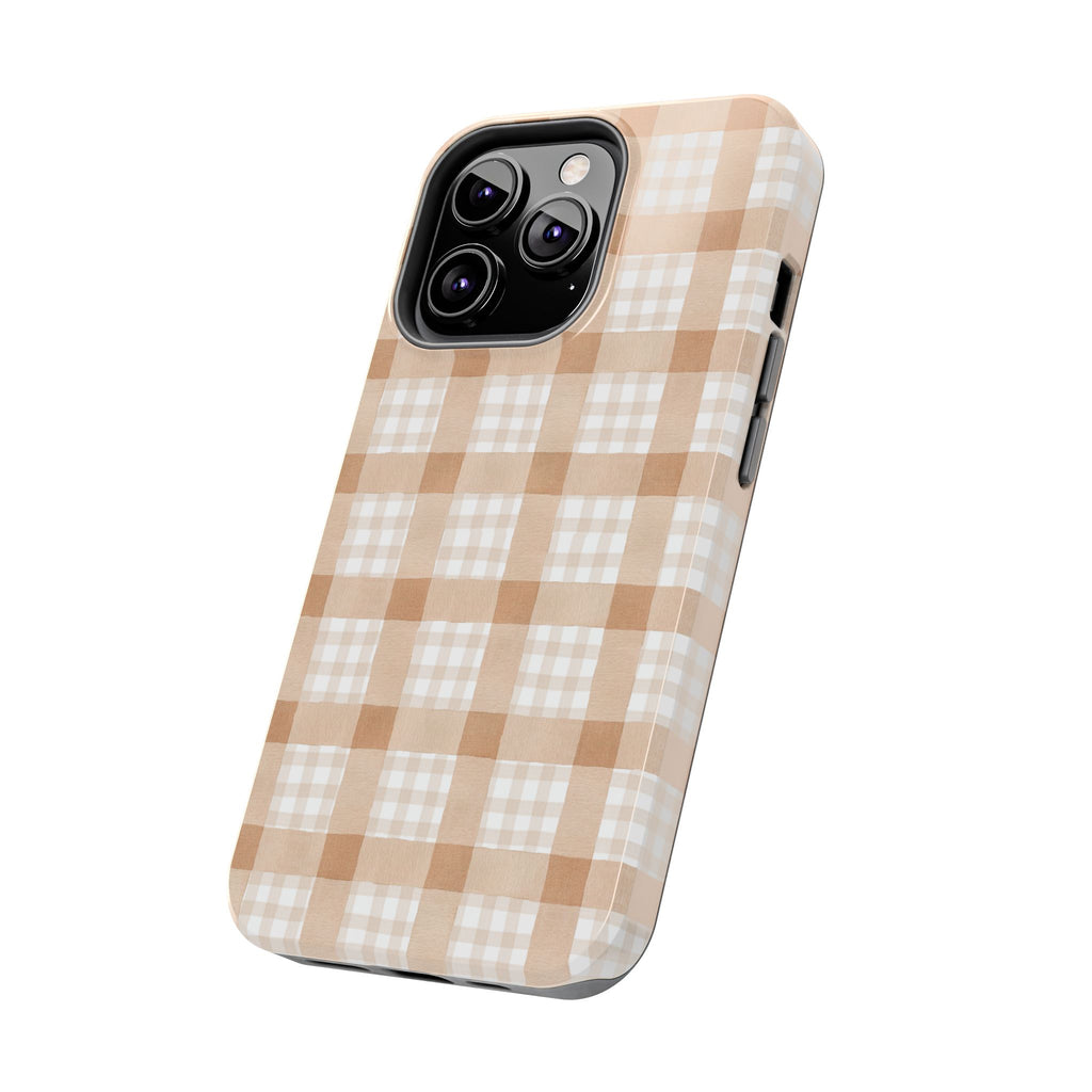 Beige Plaid | Tough Phone Case (IOS & Android)